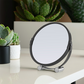 Grey Metal Shaving Mirror with Feet