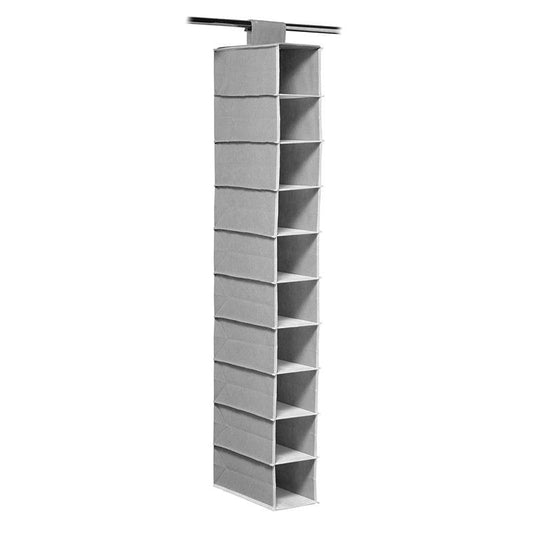 Grey and White Trim Shoe Organiser - Premier Home