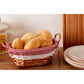 Red Gingham Lining Oval Willow Basket