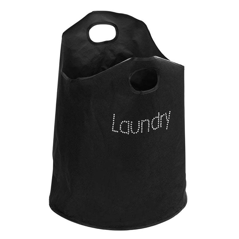 Black Polyester Diamantes Laundry Bag