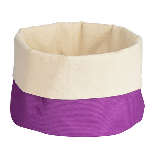 Purple and Cream Rounded Bread Basket