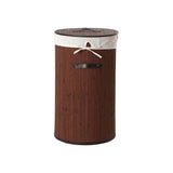 Kankyo Dark Brown Round Laundry Hamper - Premier Home