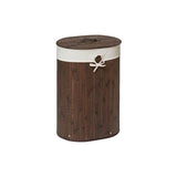 Kankyo Dark Brown Oval Laundry Hamper - Premier Home