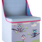 Children'S Owl Design Storage Box/ Seat