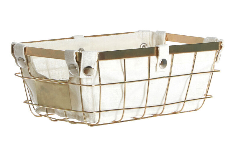 Small Gold Finish Iron Wire Storage Basket