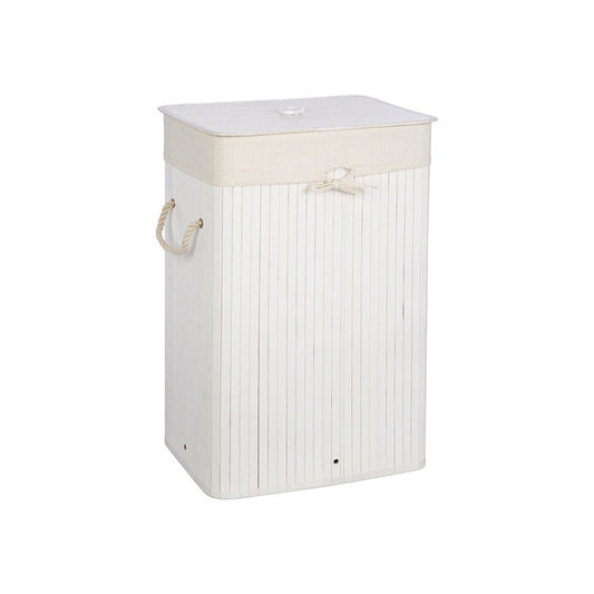 Kankyo White Bamboo Laundry Hamper