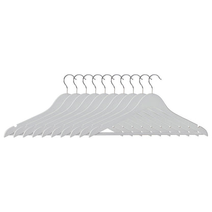 Matte White Clothes Hangers - Set Of 10