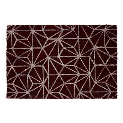 Mimo Dark Red Geometric Doormat