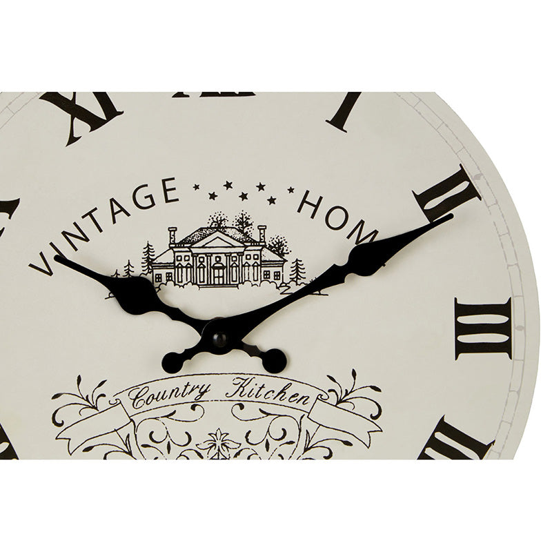 Vintage Home Cream Wall Clock