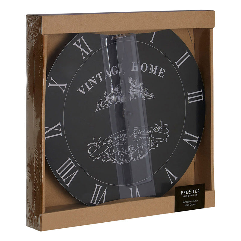 Vintage Home Black Edition Wall Clock