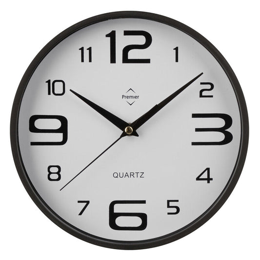 Black/White Plastic Wall Clock
