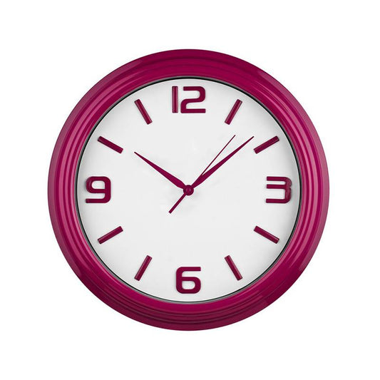Laxmi Raspberry Plastic Wall Clock