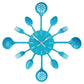 Blue Cutlery Metal Wall Clock - Premier Home