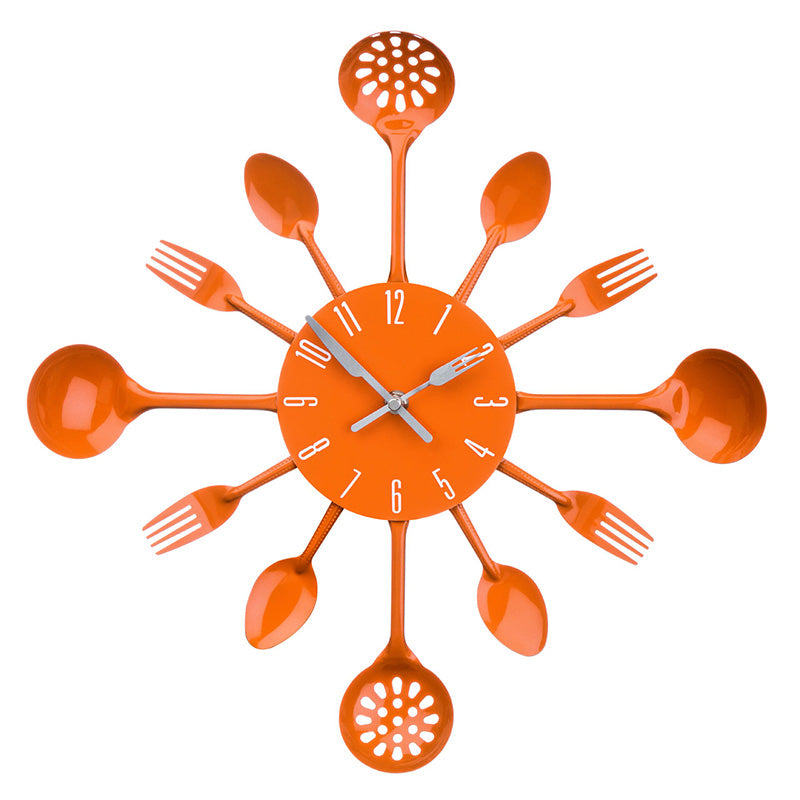 Stylish cutlery wall clock for home decor, perfect deal for kitchen decor.