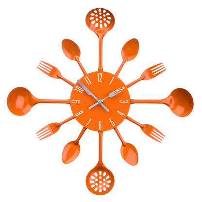 Stylish cutlery wall clock for home decor, perfect deal for kitchen decor.