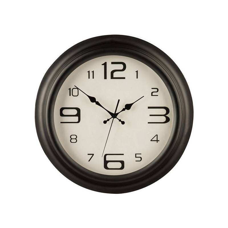 Myers Matt Black Metal Wall Clock