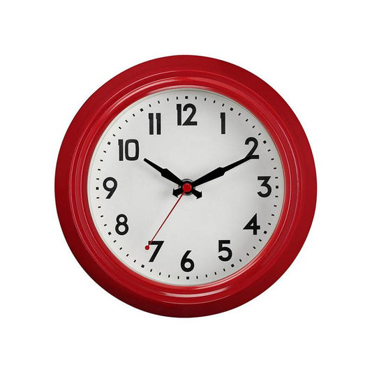 Maddox Red Metal Wall Clock