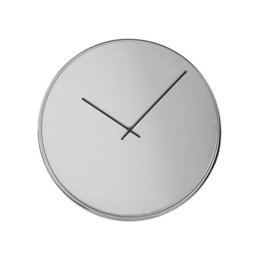 Bailie Chrome And Mirror Wall Clock - Premier Home