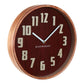 Red small wall clock for home decor, perfect for adding a touch of elegance to your living room.