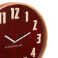 Vitus Red Grain Large Wall Clock