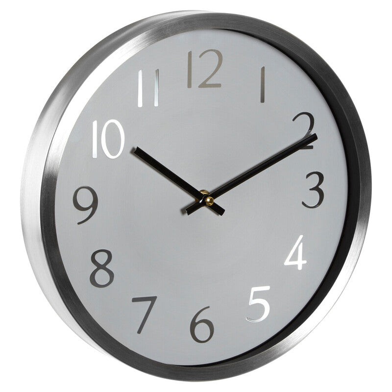 Silver Large Wall Clock