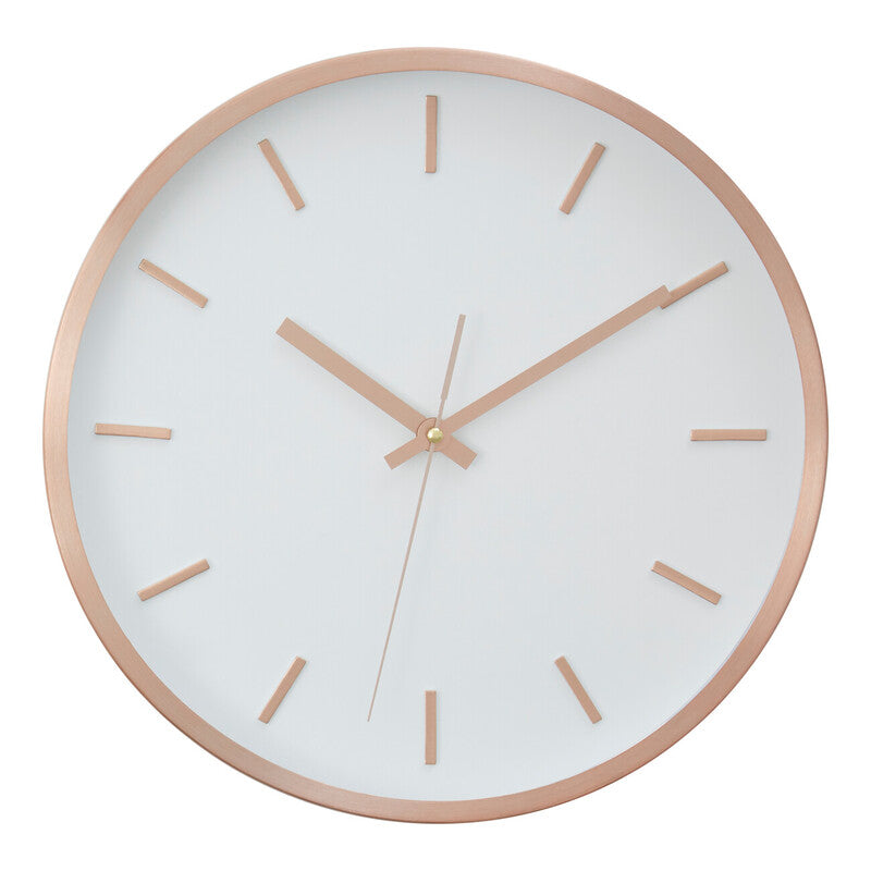 Large 3D Effect Copper Hued Wall Clock