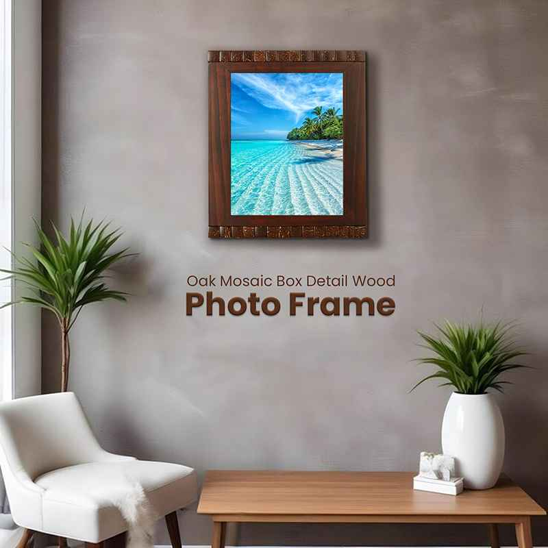 8 X 10" Box Detail Wood Photo Frame