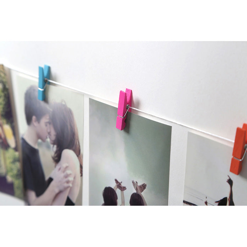 Deep Red 10 Peg Washing Line Photo Frame