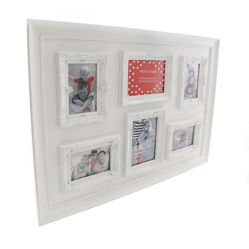 White Contemporary 6 Photo Frame