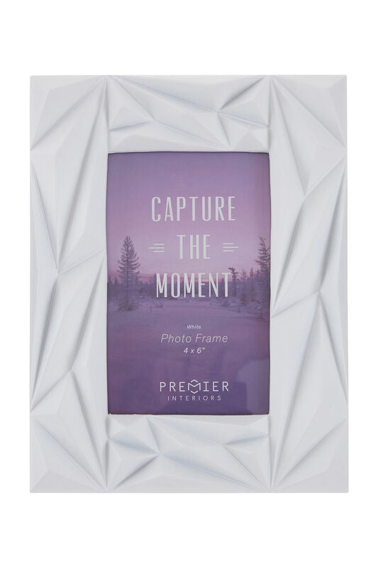Prisma White 4in x 6in Photo Frame