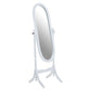 Oval Cheval Mirror With White Wood Frame - Premier Home