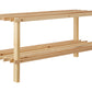 Natural And Cedar Wood 2 Tier Shoe Rack