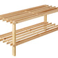 Natural And Cedar Wood 2 Tier Shoe Rack