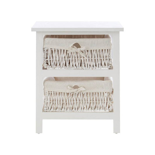 White 2 Maize Baskets Storage Unit