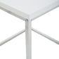 White Nest Of 3 Tables With Chrome Frame
