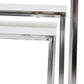 White Nest Of 3 Tables With Chrome Frame