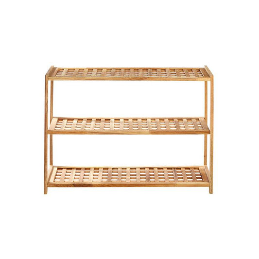 Parker Walnut Wood Bathe Three Tier Shoe Rack