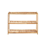 Parker Walnut Wood Bathe Three Tier Shoe Rack - Premier Home