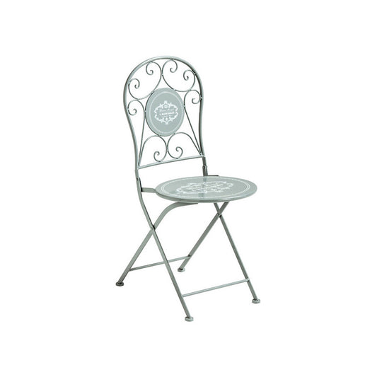Cafe Cassis Grey Metal Chair