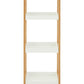 Nostra Four Tiers White / Bamboo Shelf Unit