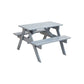 Brighton Wood Grey Kids Picnic Bench - Premier Home