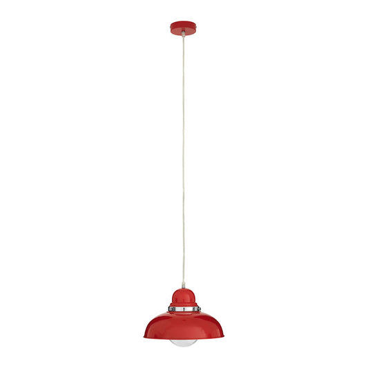 Jasper Red and Chrome Pendant Light