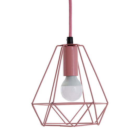 Beli Pink Metal Wire Pendant Light