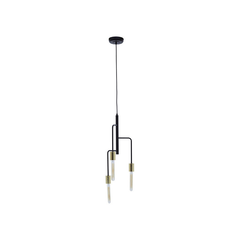 Lagona 3 Bulb Gold And Black Pendant Light