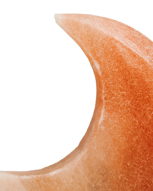 Nepal Crescent Moon Pink Natural Salt Lamp