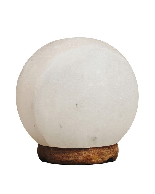 Nepal Himalayan Round White Natural Salt Lamp