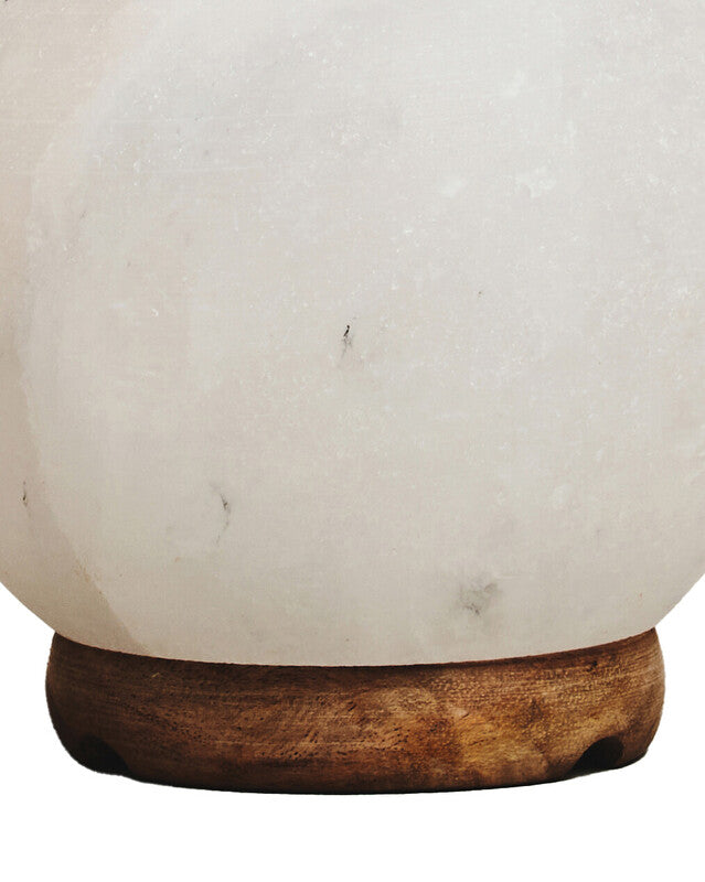 Nepal Himalayan Round White Natural Salt Lamp