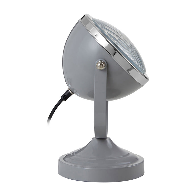 Grey And Chrome Table Lamp