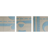 Set Of 3 Blue & Cream Prints - 2Cm Thick - Premier Home