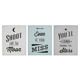 Shoot For The Moon Wall Plaque - Set of 3 - Premier Home